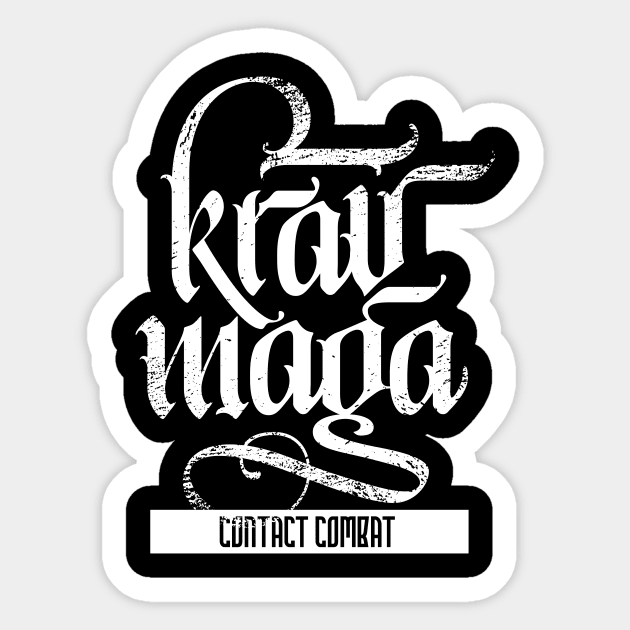 Krav Maga Calligraphy: Contact Combat Sticker by polliadesign